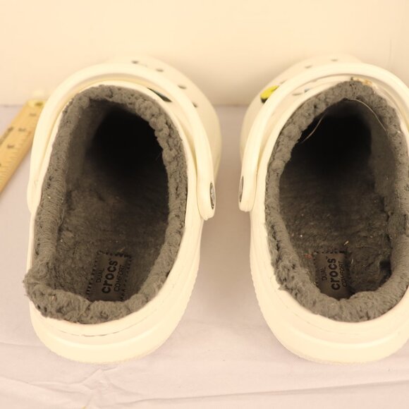 Crocs White Dual Comfort Men's and Women's Shoes Size M7 W9 with Emblems - Picture 11 of 12